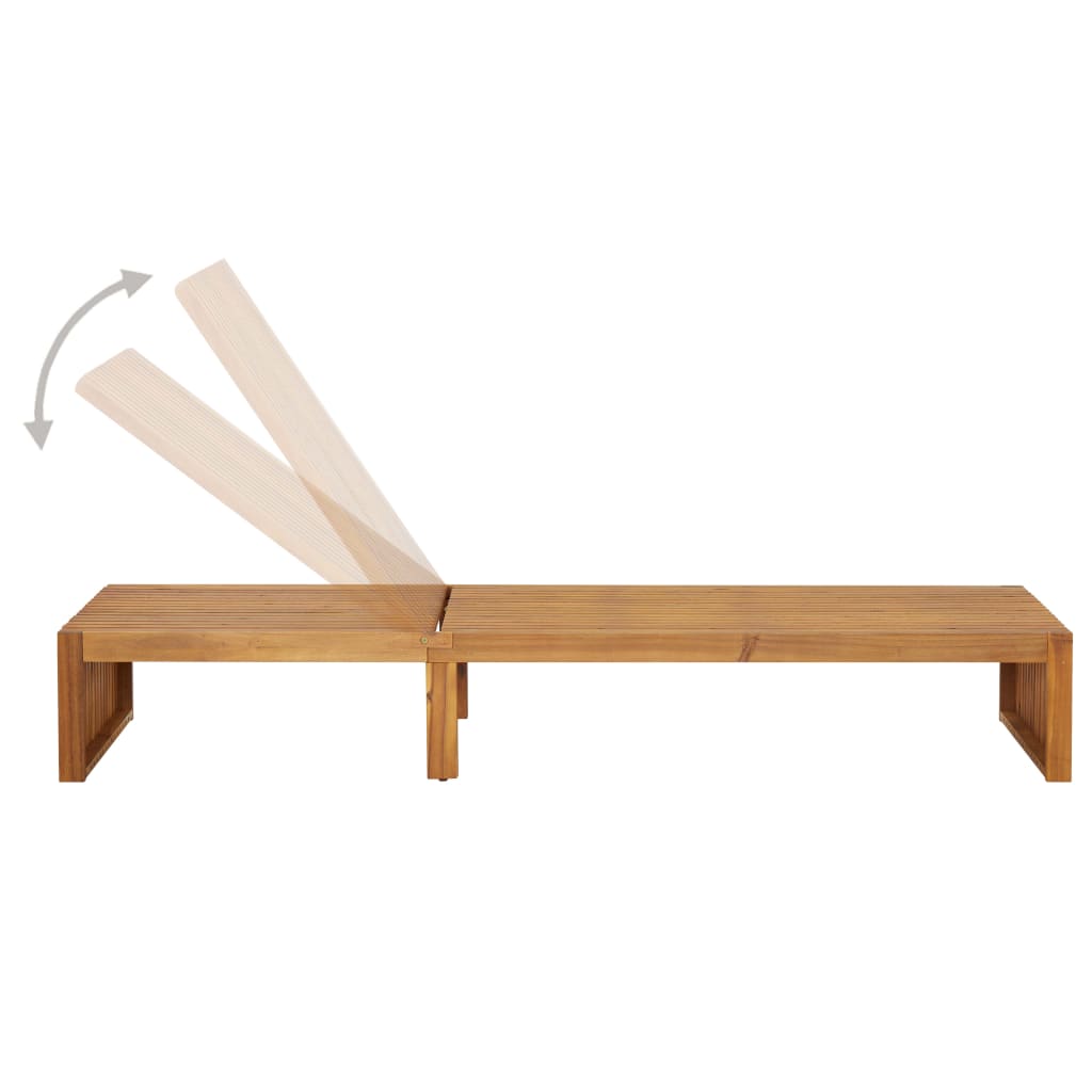 Tumbona Con Cojín Madera Maciza De Acacia_4