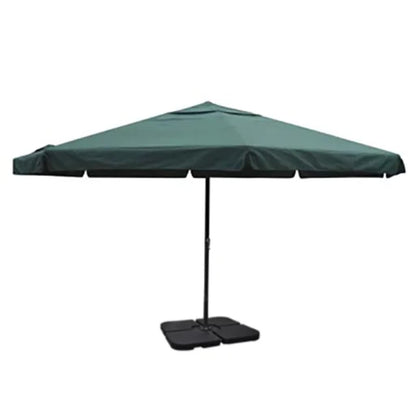 Vidaxl Sombrilla De Jardín Con Base Portátil Aluminio Verde_0