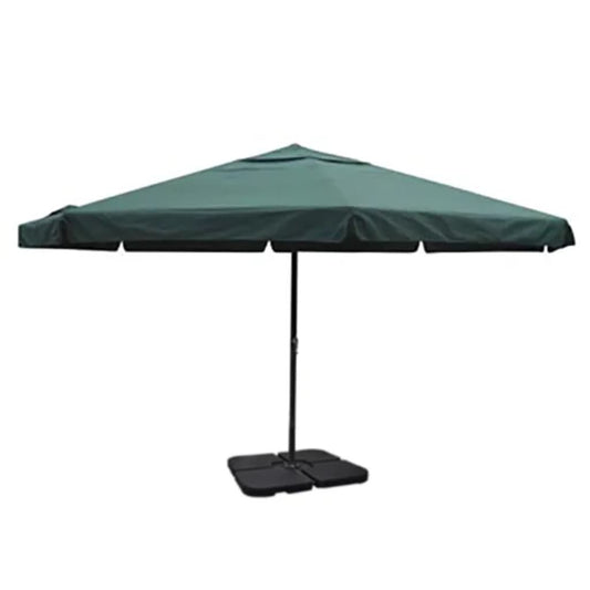Vidaxl Sombrilla De Jardín Con Base Portátil Aluminio Verde_0
