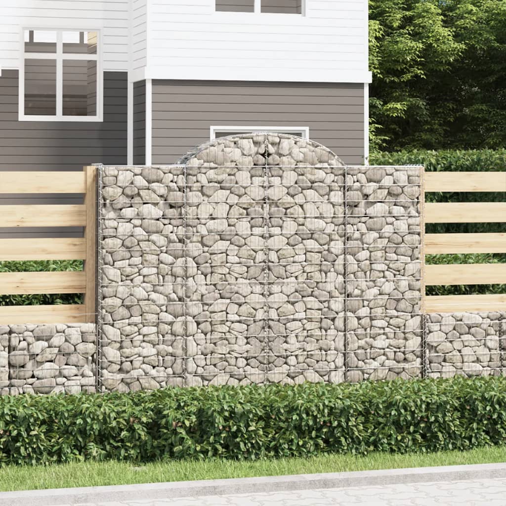 Cestas De Gaviones 4 Uds Forma De Arco Hierro 200x50x160/180 Cm_1
