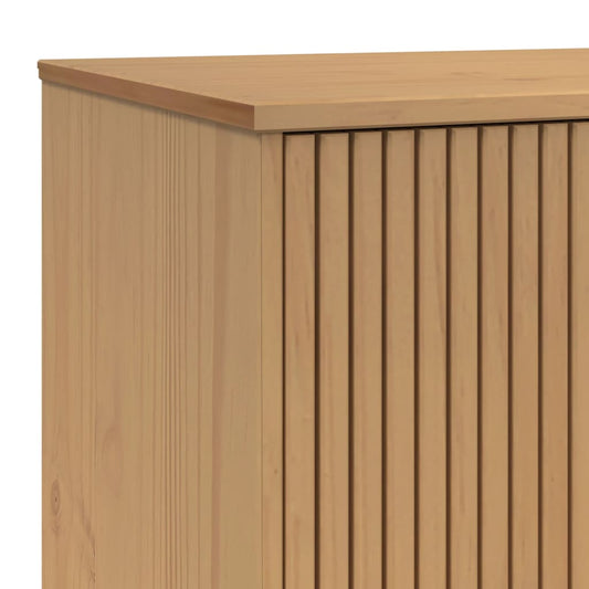 Aparador Olden Madera Maciza Pino Gris Y Marrón 114x43x73,5 Cm / Vetonek_0