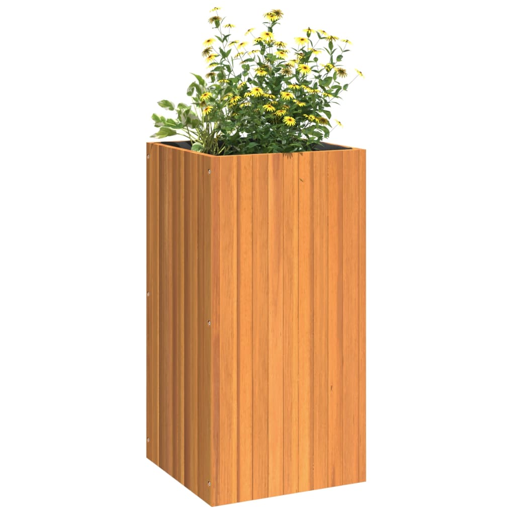 Jardinera De Madera Maciza De Acacia 45x45x90 Cm_3