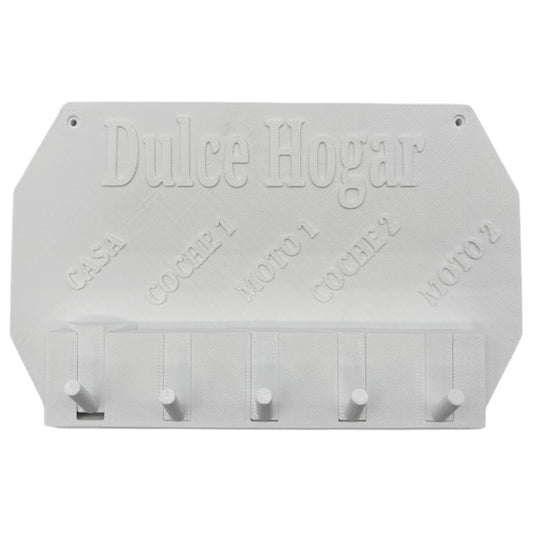 Well Home - Colgador De Llaves De Pared ''dulce Hogar'' Color Blanco._0