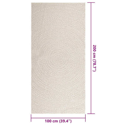 Vidaxl Alfombra Zizur Apariencia Yute Interior Exterior Crema_2