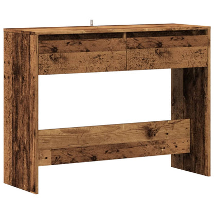 Mesa Consola Madera Ingeniería Madera Envejecida 100x35x76,5 Cm_0