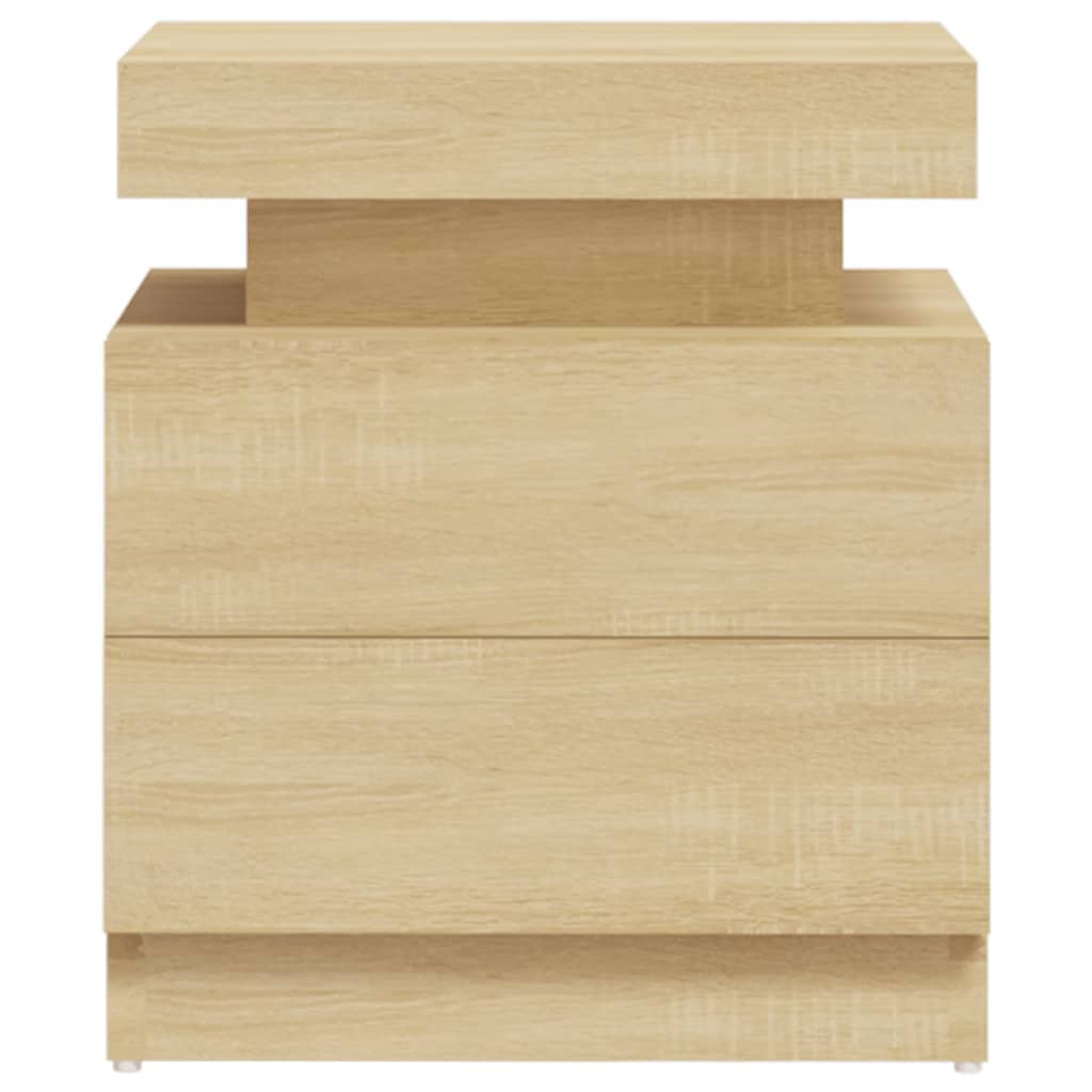 Mesita De Noche Madera De Ingeniería Roble Sonoma 45x35x52 Cm_2