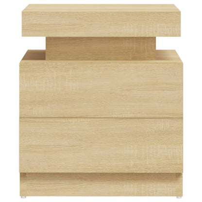 Mesita De Noche Madera De Ingeniería Roble Sonoma 45x35x52 Cm_2