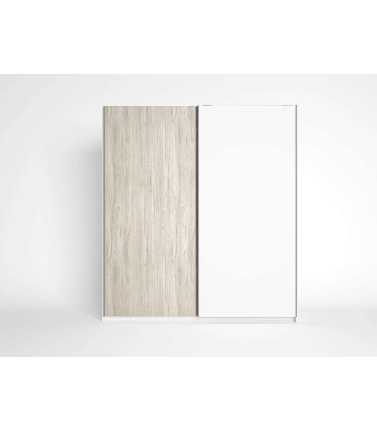 Armario 2 Puertas Correderas Samira Acabado Sahara/blanco, 182cm(ancho) 56cm(fondo) 200cm(_0