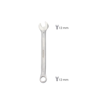 Llave Combinada Plus 12x12 Acero Cromo Vanadio Din 3113. Llave Doble Boca, Llave Fija, Llave Estrella