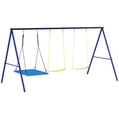 Aiyaplay Columpios Para Niños Con 3 Columpios 365x180x184 Cm Multicolor_0