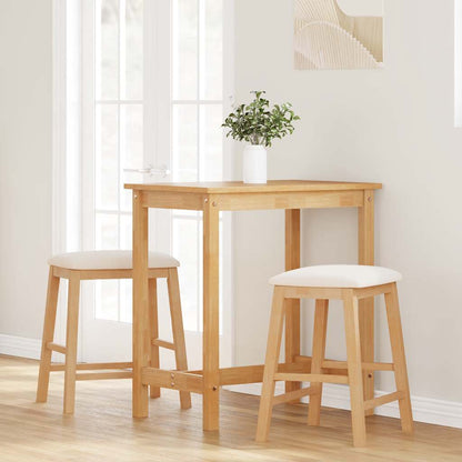 Sillas De Bar Con Cojines 2 Uds Madera Maciza Caucho_1