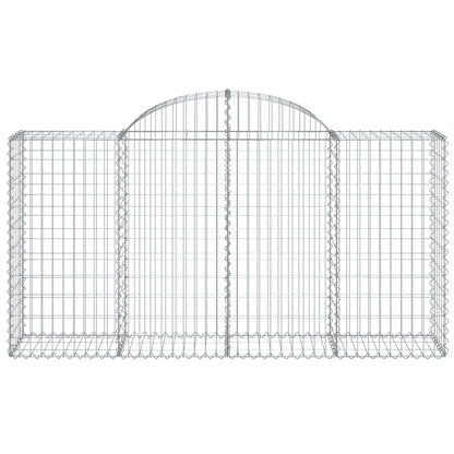 Cestas De Gaviones 13 Uds Forma Arco Hierro 200x50x100/120 Cm_3