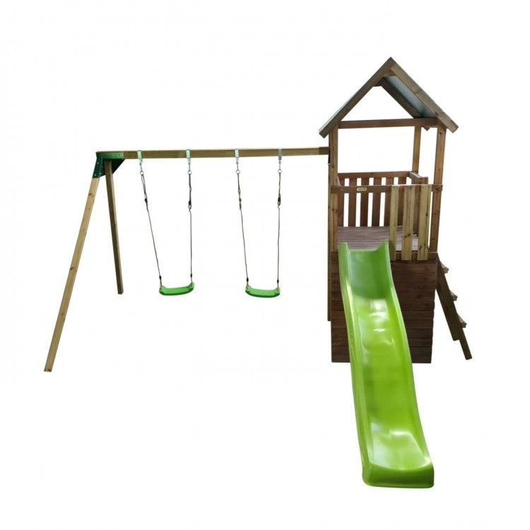 Parque Infantil Masgames Tibidabo L Techo De Lona Con Columpio Casita: Con Casita En La Base.