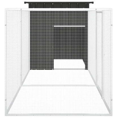 Vidaxl Jaula De Gallinas Acero Galvanizado Antracita 300x91x100 Cm_3