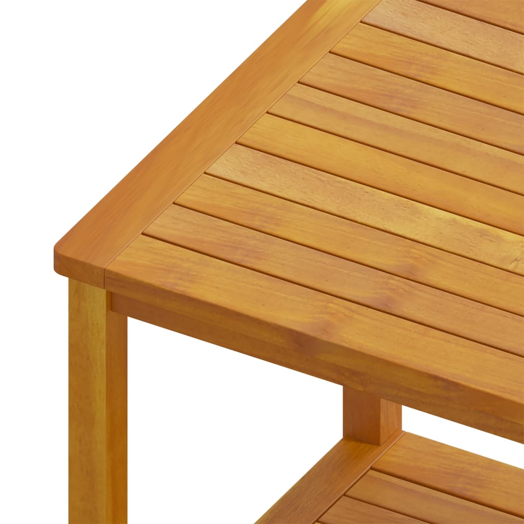 Mesa Auxiliar De Madera Maciza De Acacia 45x45x45 Cm_3