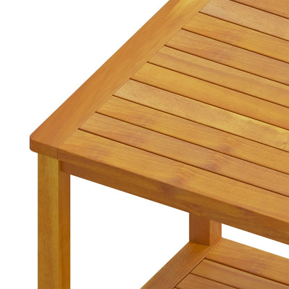 Mesa Auxiliar De Madera Maciza De Acacia 45x45x45 Cm_3