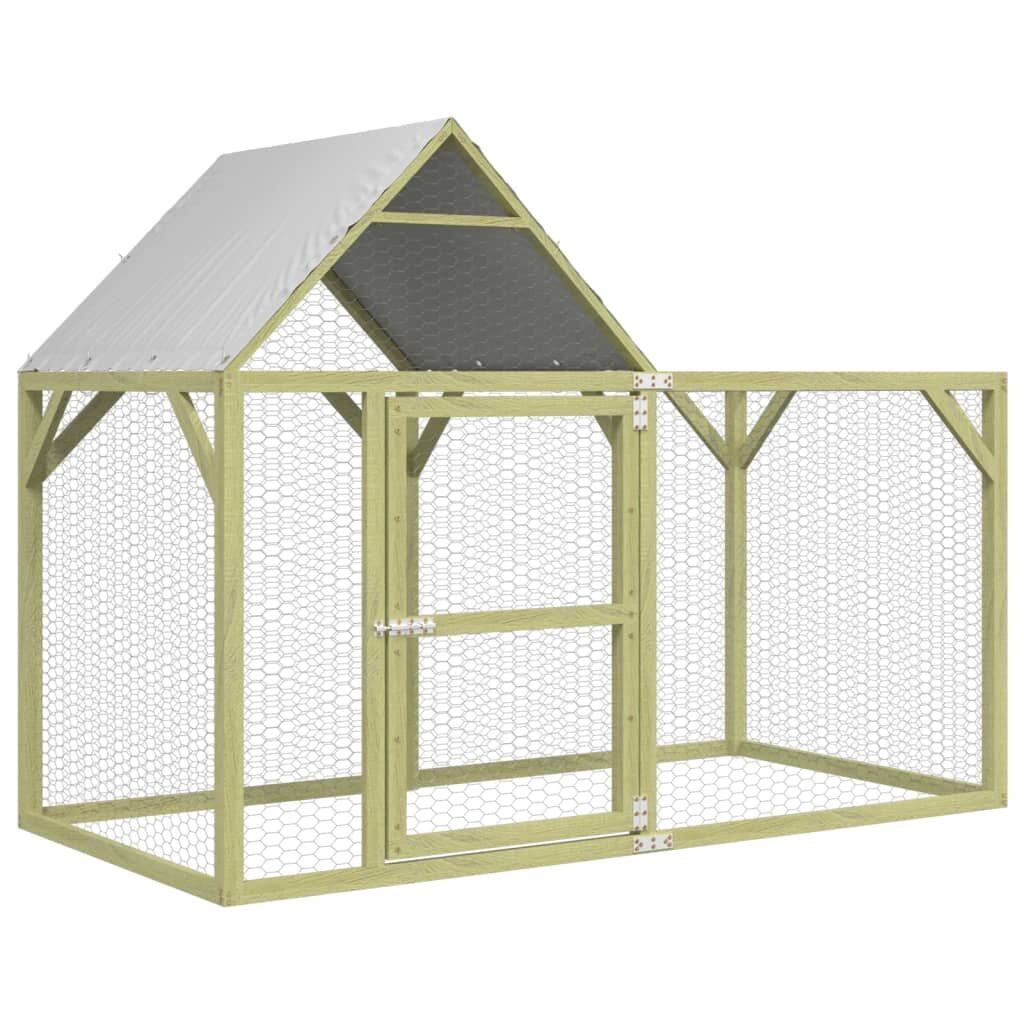 Vidaxl Gallinero Madera Maciza De Pino Impregnada 200x100x150 Cm_0