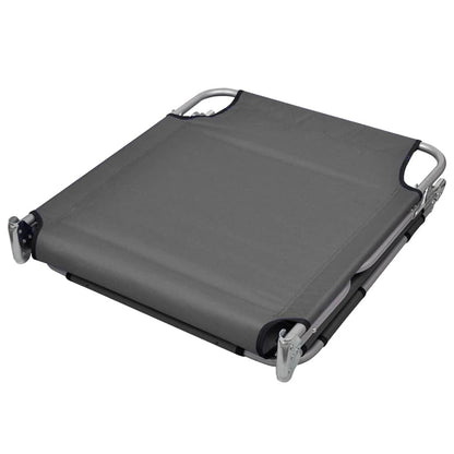 Vidaxl Tumbona Plegable Con Cojín De Cabeza Y Respaldo Ajustable Gris_3