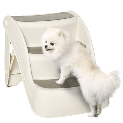 Pawhut Escalera Para Perros Plegable Con Alfombras Antideslizantes 49x38x38 Cm_0