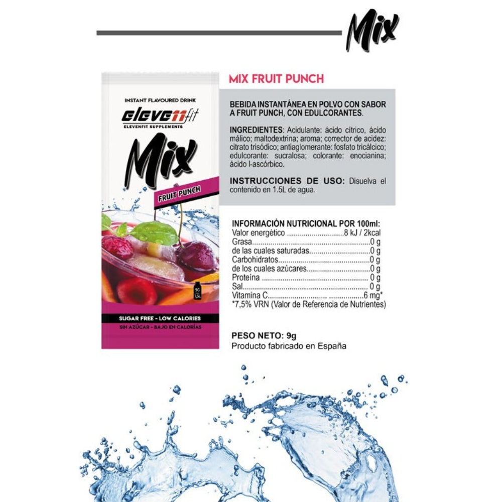Saborizante Mix Sabor Fruit Punch 24 Sobres de 9g Eleven Fit_1