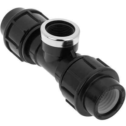Pack De 5 Unidades Conexión T Con Rosca Hembra De Polietileno 25 Mm X 3/4“ Para Sistema De Riego_4