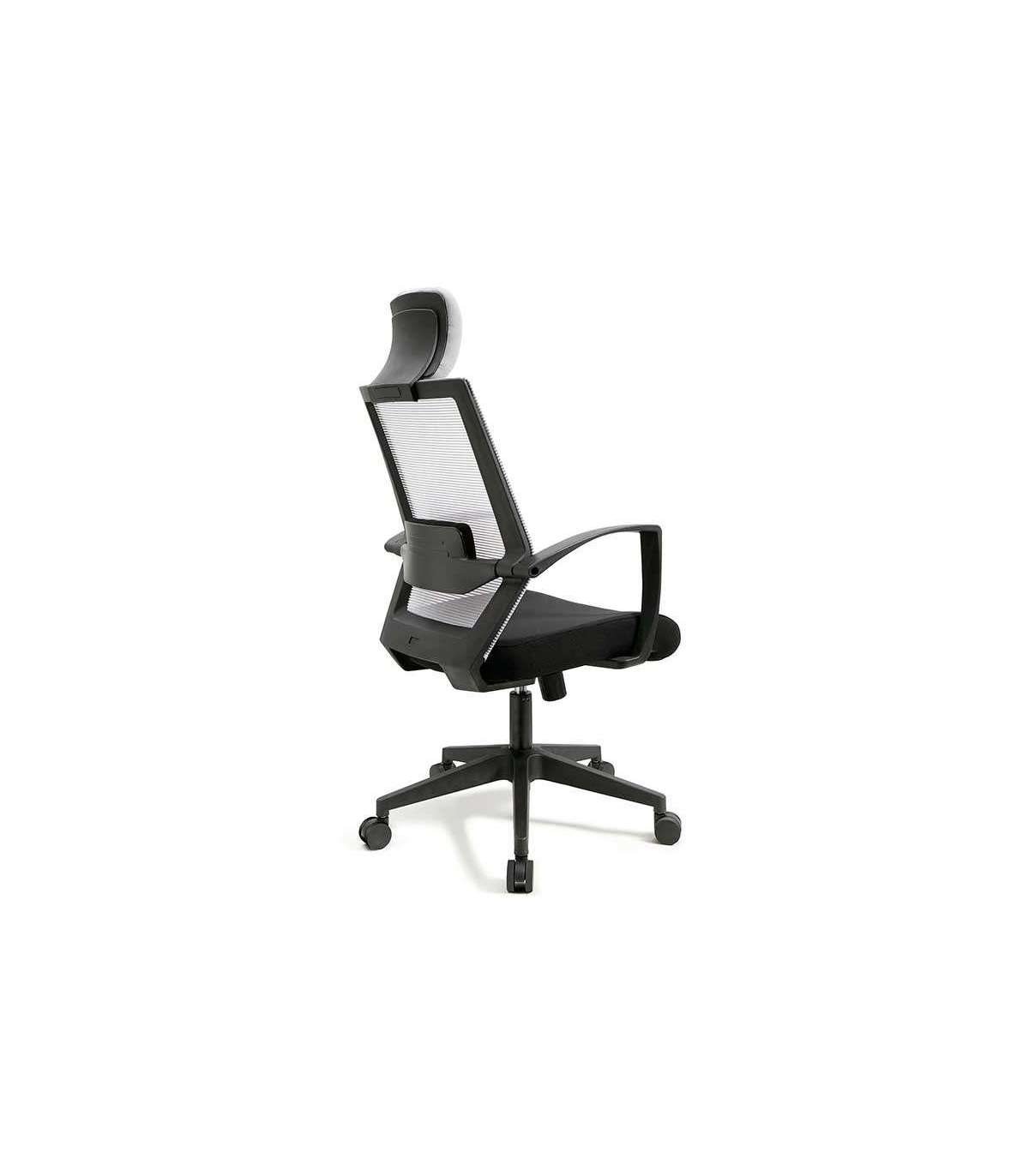 Silla Despacho Giratoria Elevable Acabado Negro/gris 63 Cm(ancho) 117-124 Cm(altura) 51cm(_3