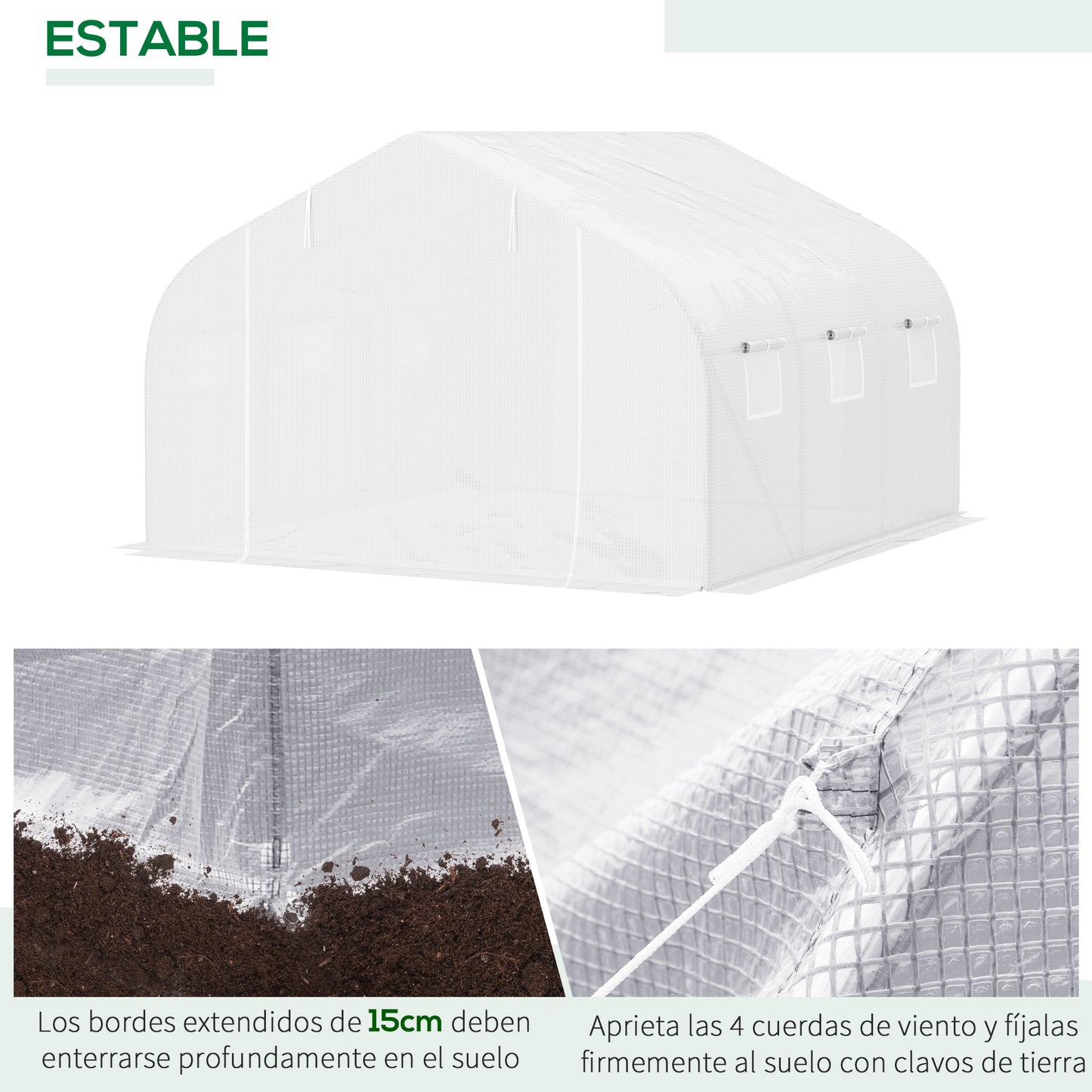 Outsunny Invernadero Con Cubierta Jardín Patio Caseta Mosquitera Plantas_4