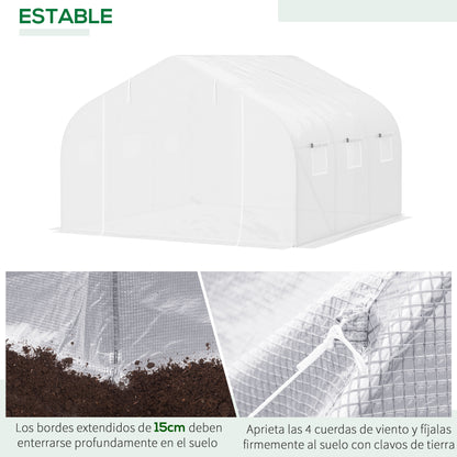 Outsunny Invernadero Con Cubierta Jardín Patio Caseta Mosquitera Plantas_4