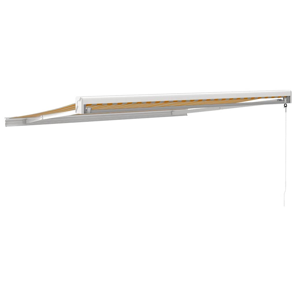 Toldo Retráctil Aluminio Y Tela Blanco Y Amarillo 3x2,5 M_4