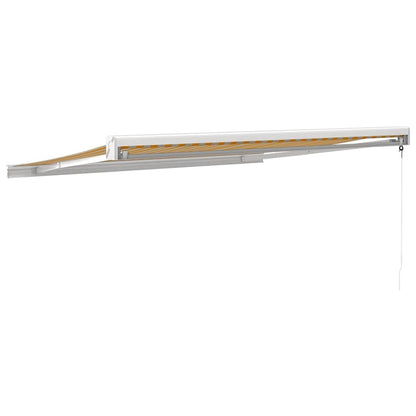 Toldo Retráctil Aluminio Y Tela Blanco Y Amarillo 3x2,5 M_4