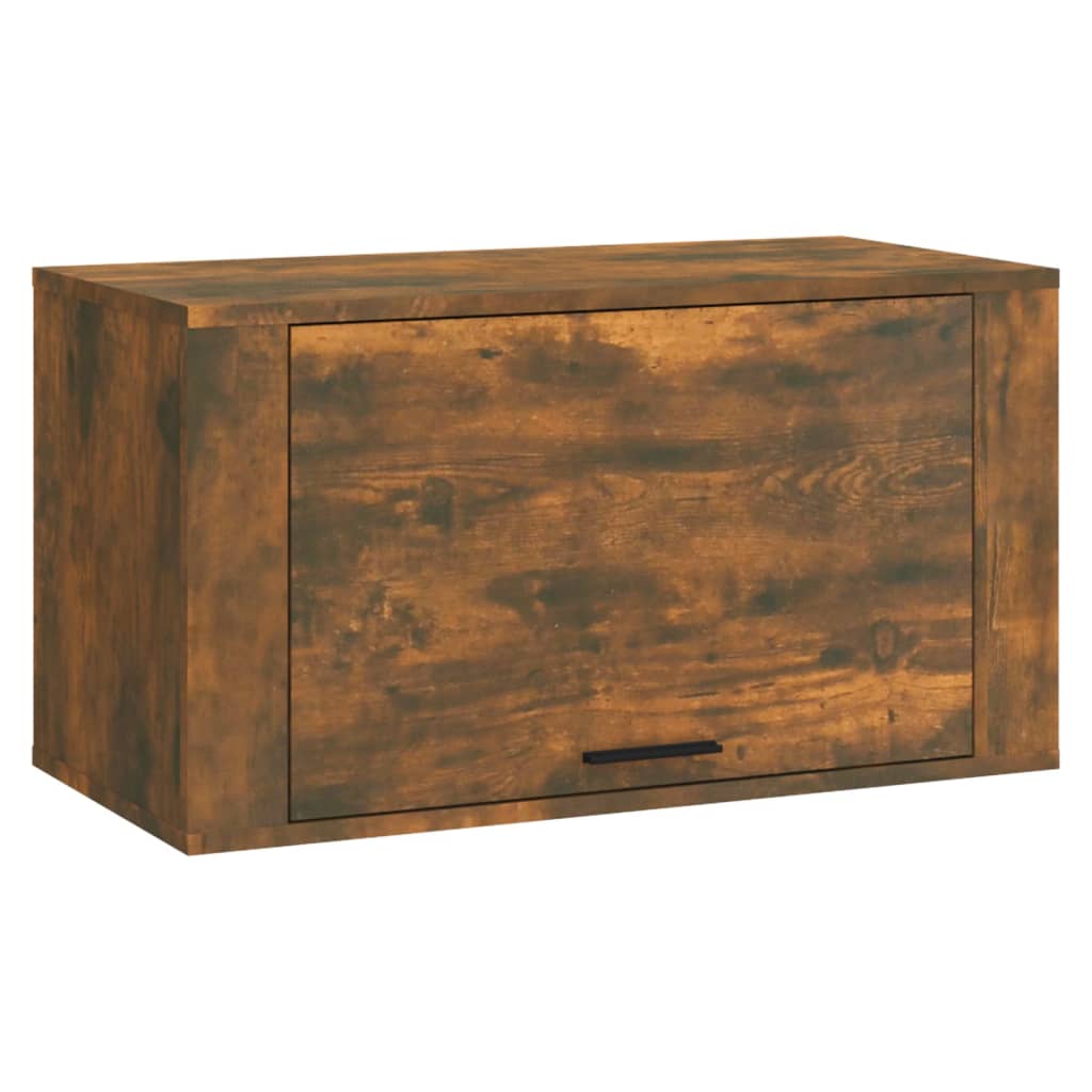 Mueble Zapatero Pared Madera Pino Roble Ahumado 70x35x38 Cm / Vetonek_1