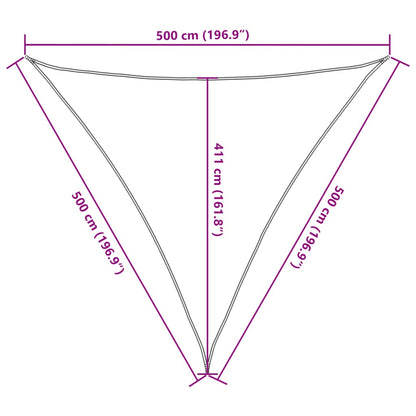 Vidaxl Toldo De Vela Triangular Hdpe 5x5x5 M M Beige_2