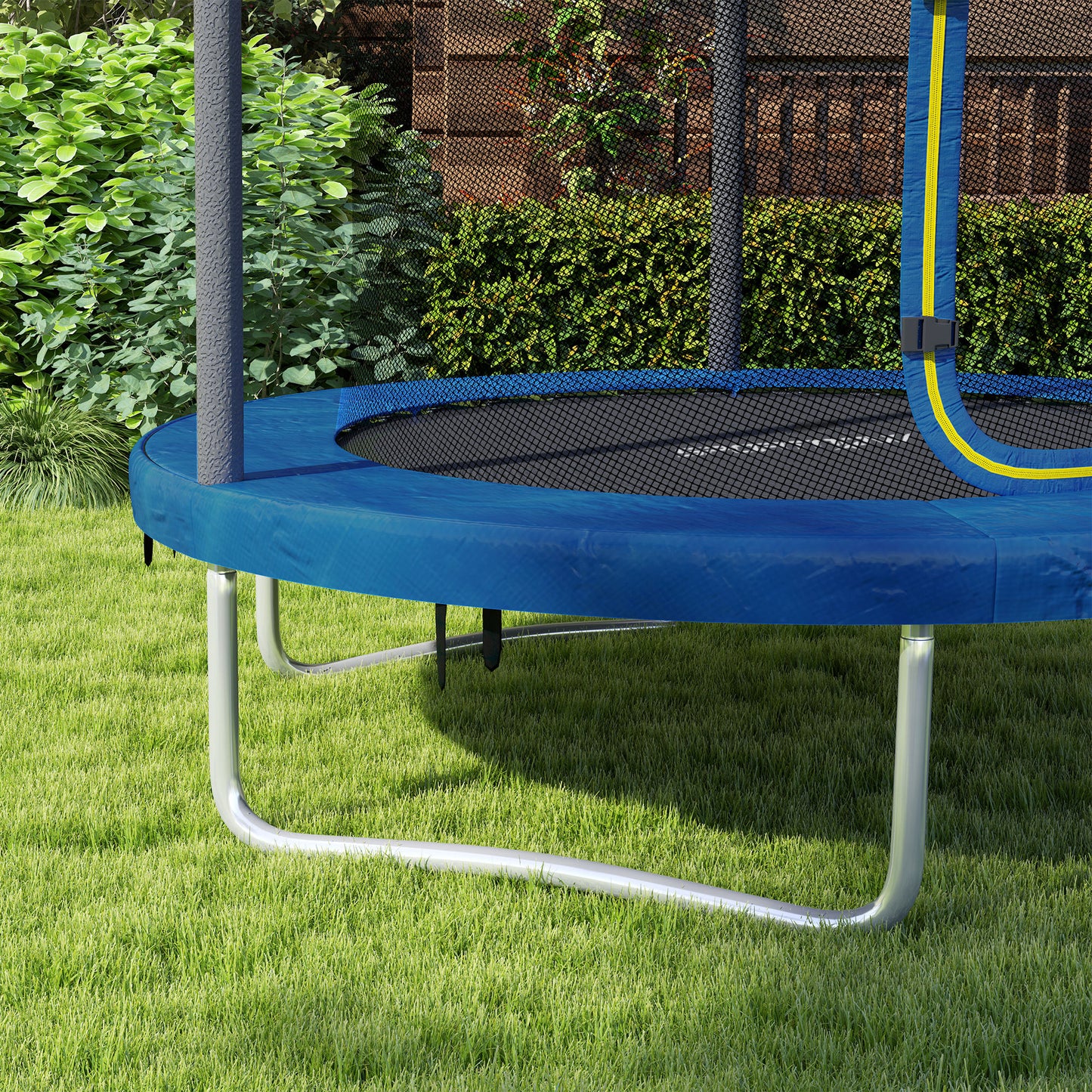 Sportnow Cama Elástica Infantil Ø183 Cm Con Red De Seguridad Y Funda Azul_3