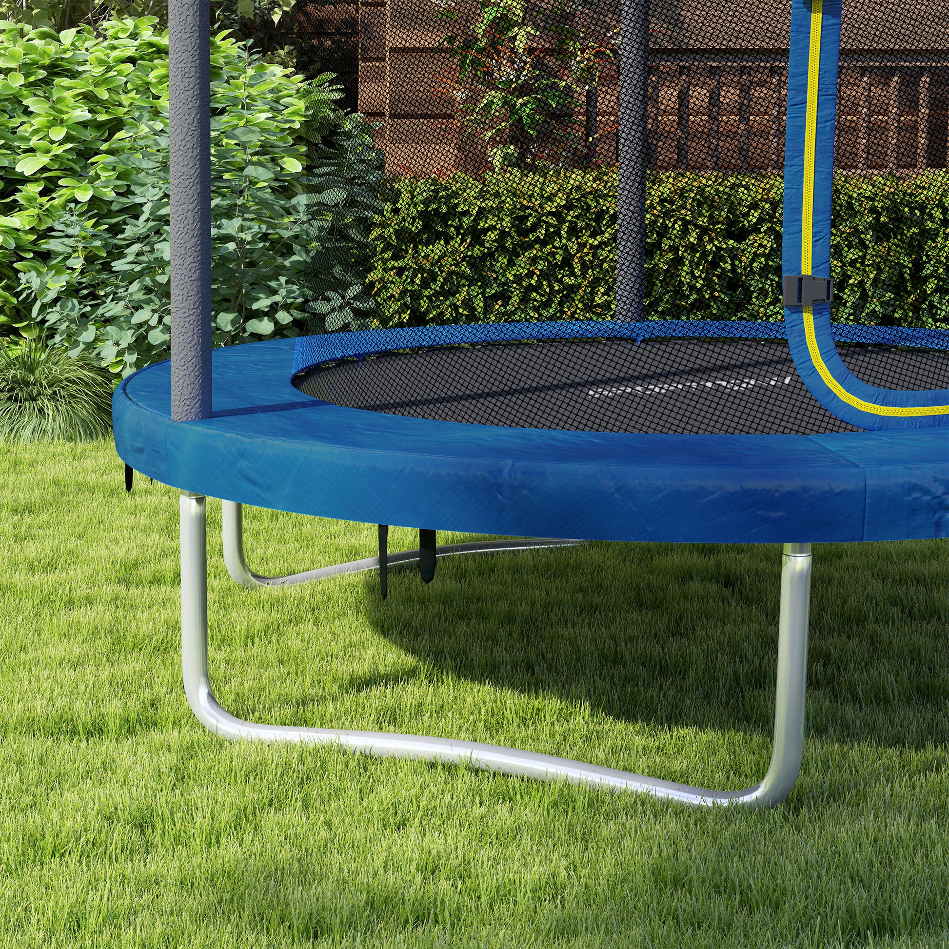 Sportnow Cama Elástica Infantil Ø183 Cm Con Red De Seguridad Y Funda Azul_3