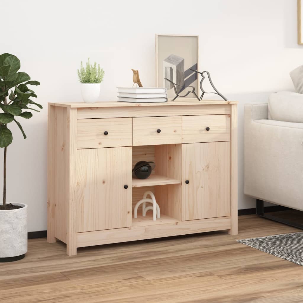 Aparador De Madera Maciza De Pino 100x35x74,5 Cm / Vetonek_2