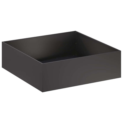 Macetero De Jardín Negro 80 X 80 X 30 Cm Acero Laminado En Frío_0