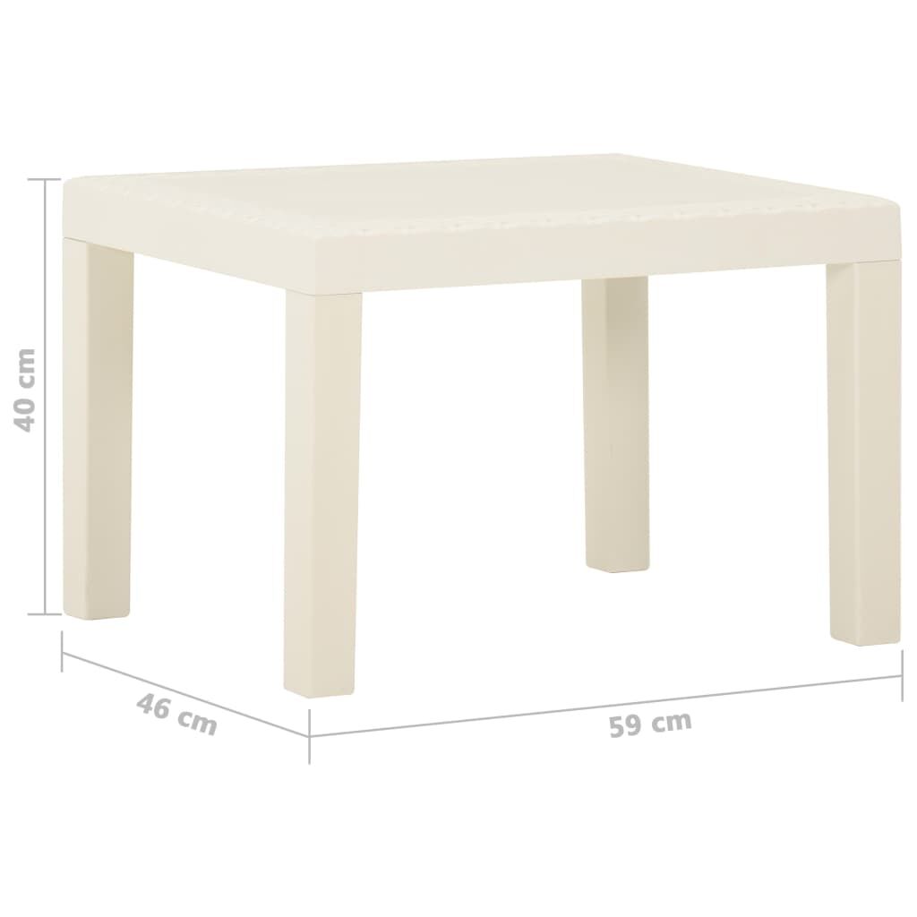 Vidaxl Set De Muebles De Jardín 3 Piezas Con Cojines Plástico Blanco_2
