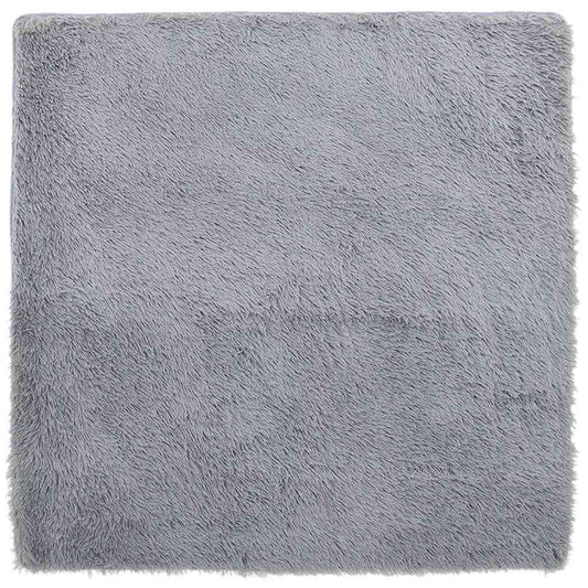 Vidaxl Alfombra De Pelo Largo Navarra Gris Claro 160x160 Cm Poliéster_0