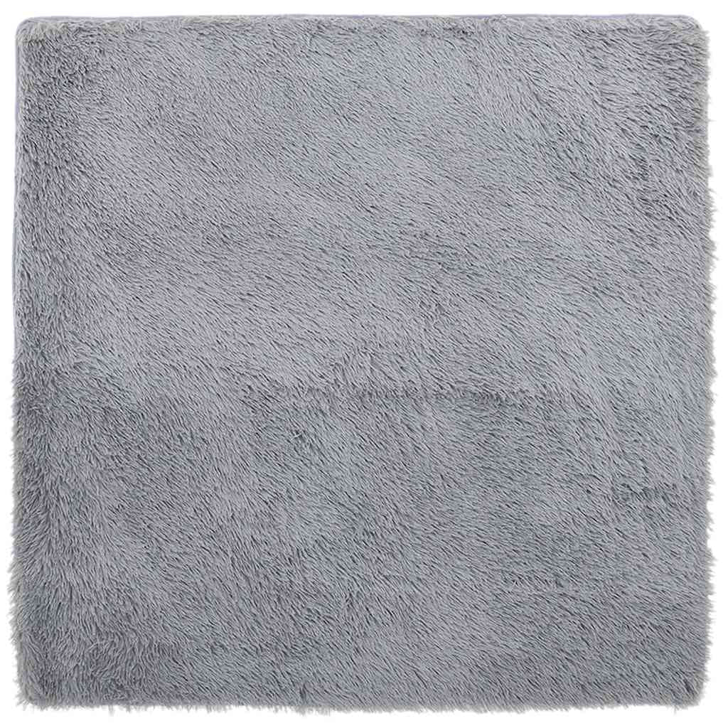 Vidaxl Alfombra De Pelo Largo Navarra Gris Claro 240x240 Cm Poliéster_0