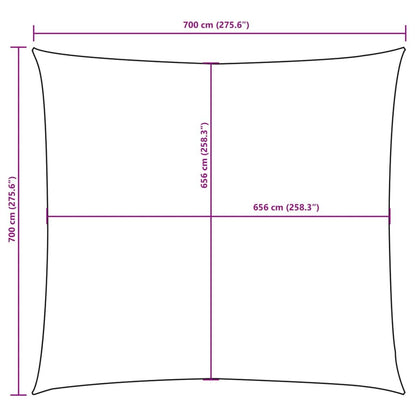 Vidaxl Toldo De Vela Cuadrado Tela Oxford Negro 7x7 M_2