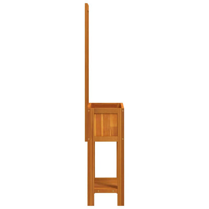 Jardinera Con Enrejado Y Estante Acacia Maciza 55x29,5x152 Cm_4