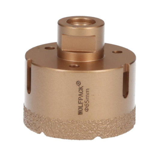 Corona Diamante Para Amoladora Ø 65 Mm. Conexión Rosca M14. Corte Seco_0