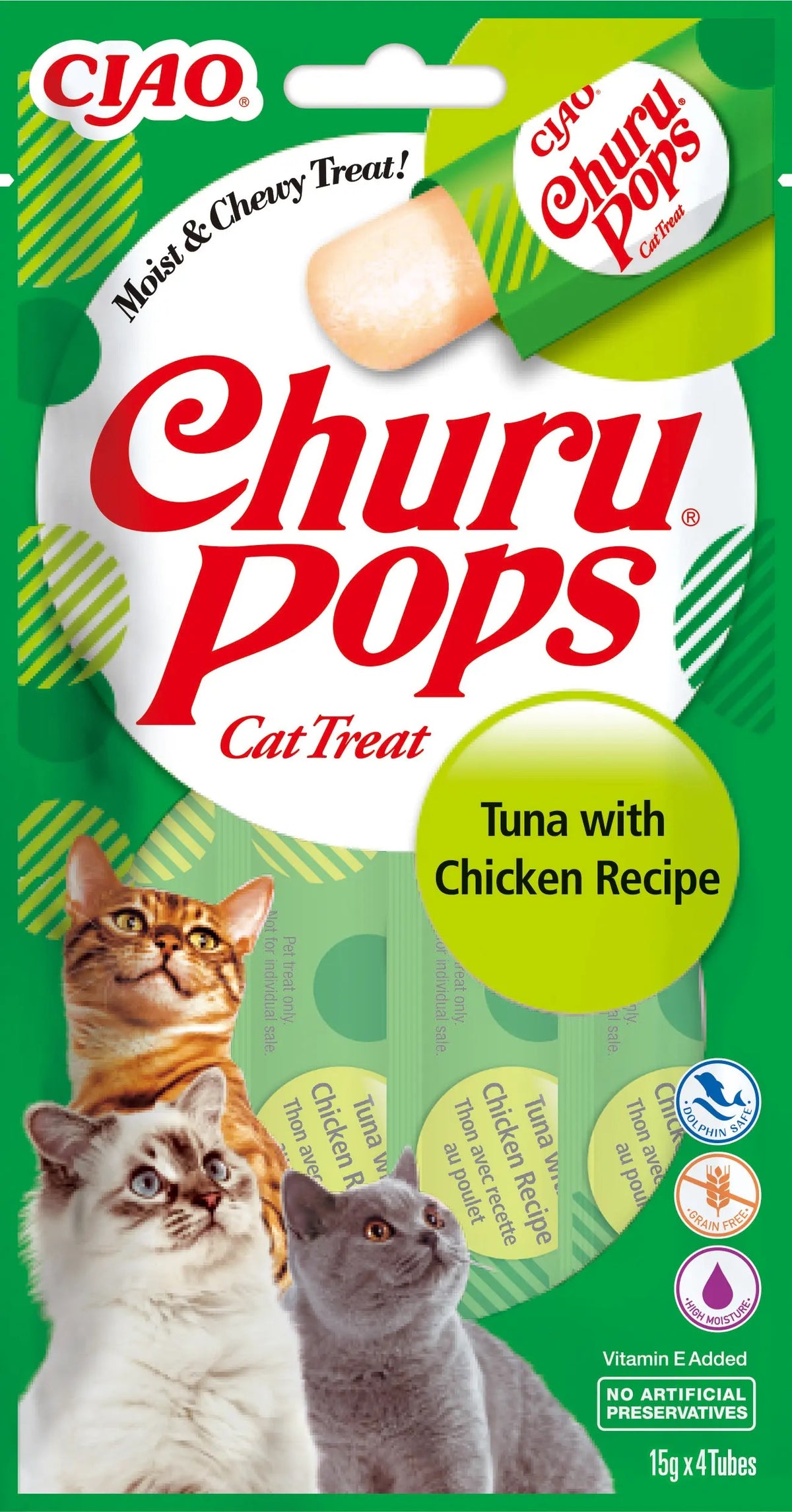Snack Pops de Atún y Pollo para Gatos Churu 4 x 15 g