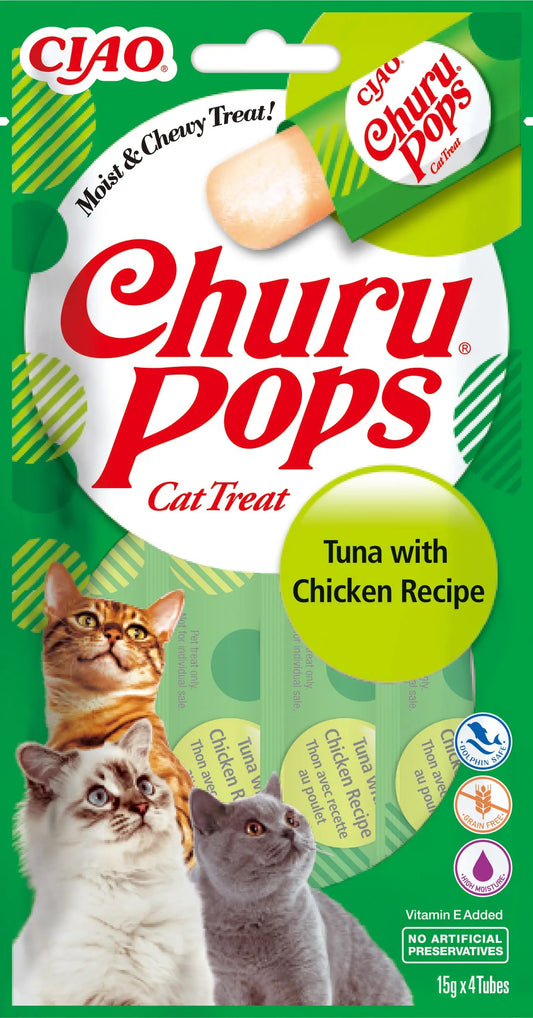 Snack Pops de Atún y Pollo para Gatos Churu 4 x 15 g