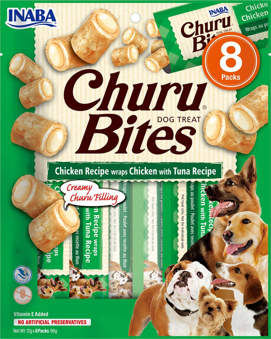 Snack Bites de Pollo y Atún para Perros Churu 8 x 12 g