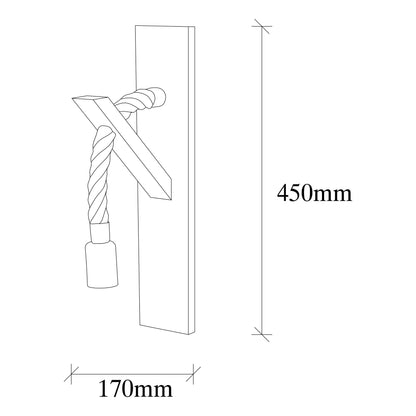 Aplique De Pared, Madera , Madera, 9x17x45, Casquillo 1 X E 27 Max 40 W_1