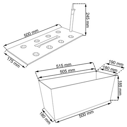 Juego Macetas Rato: Macetero 64 Litros Y Jardinera Rectangular 17 Litros Color Antracita_2