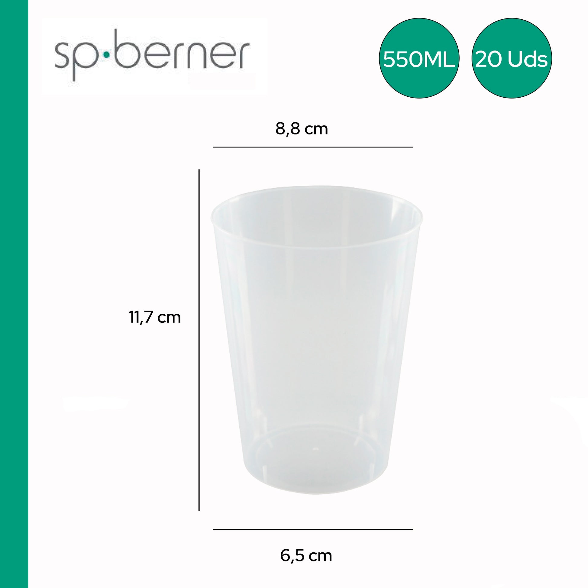Pack De 20 Vasos Grande Reutilizable 550ml_1