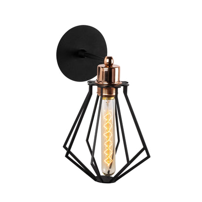 Aplique De Pared, Metal , Negro, 18x18x30, Casquillo E 27 Max 40 W_0