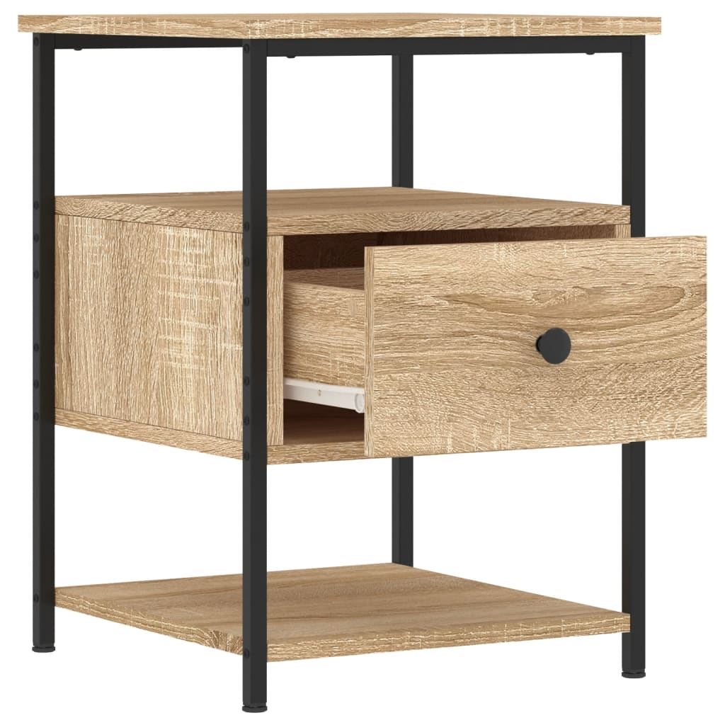 Mesitas Noche 2 Uds Madera Ingeniería Roble Sonoma 40x42x56 Cm_4
